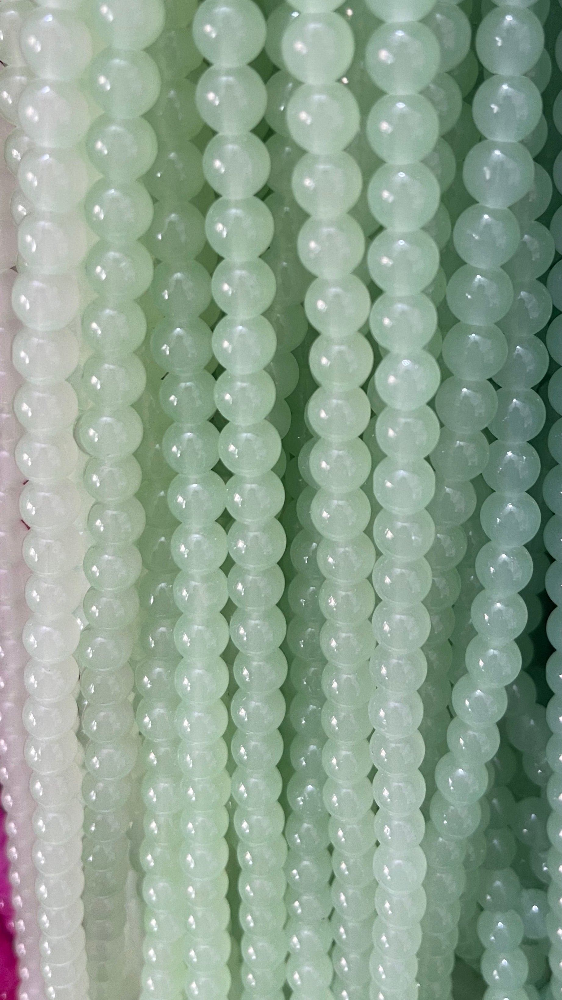 Plane glass beads 8mm