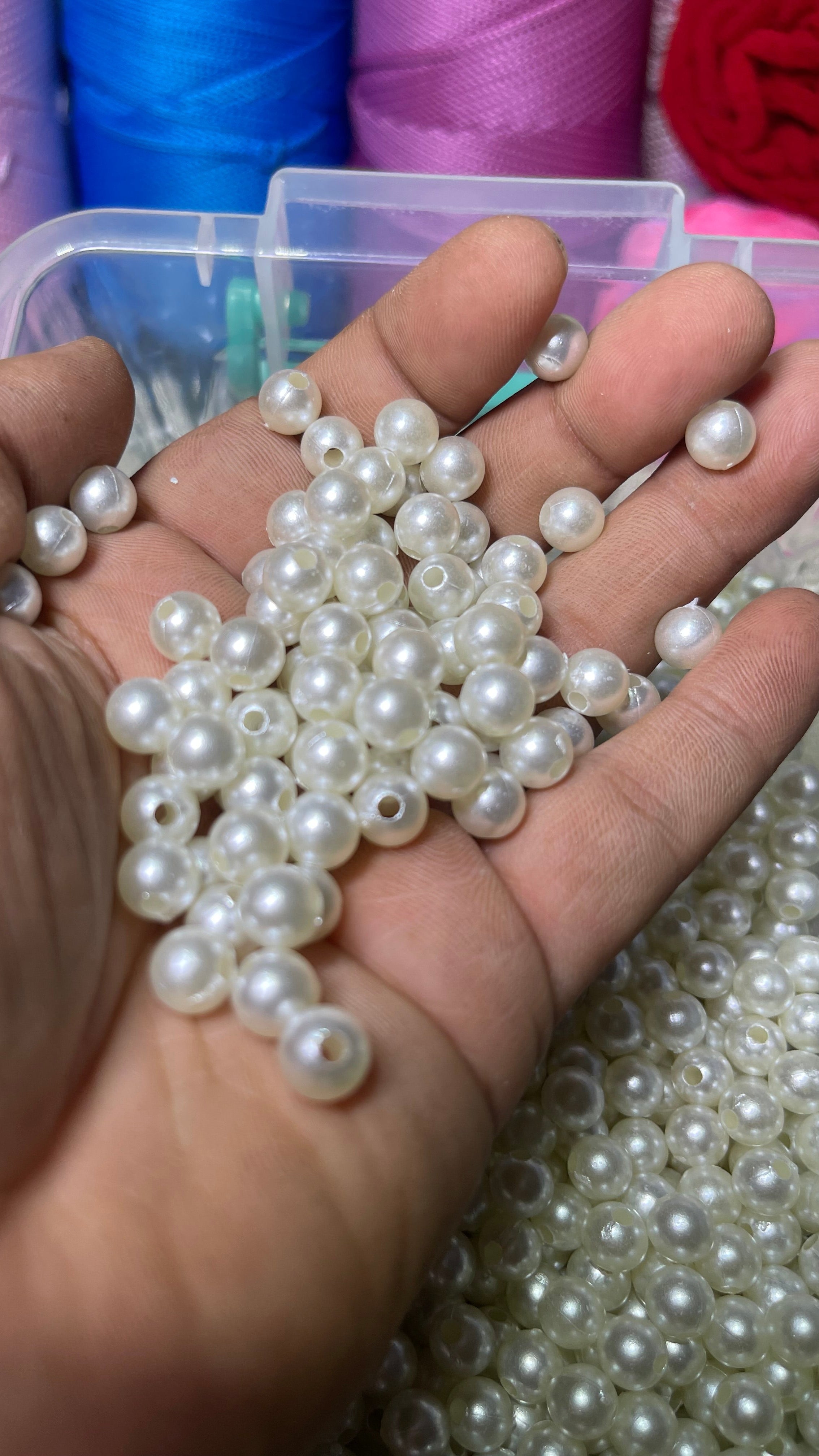 Pearl beads white 8mm