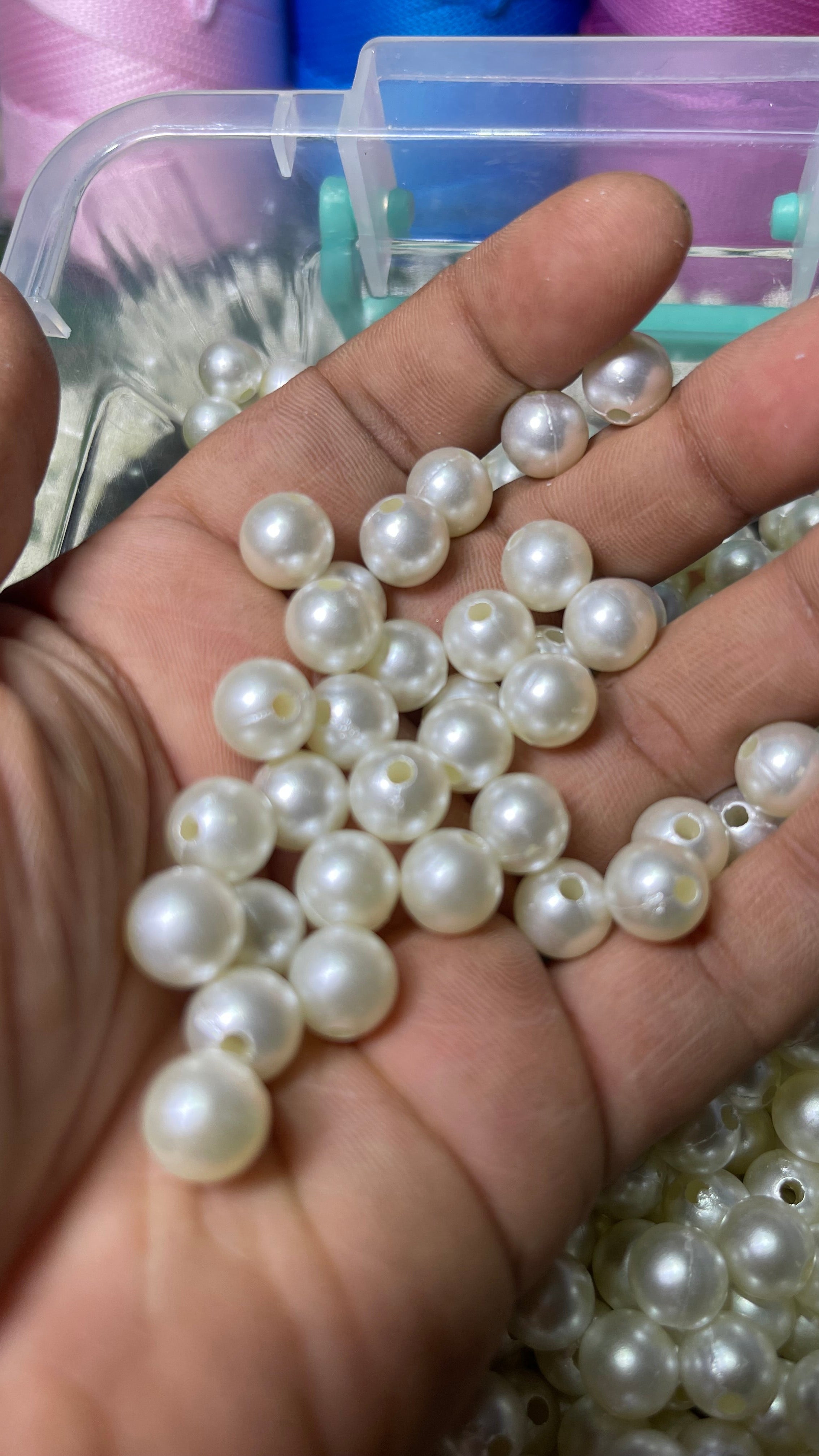 Pearl beads white 10mm