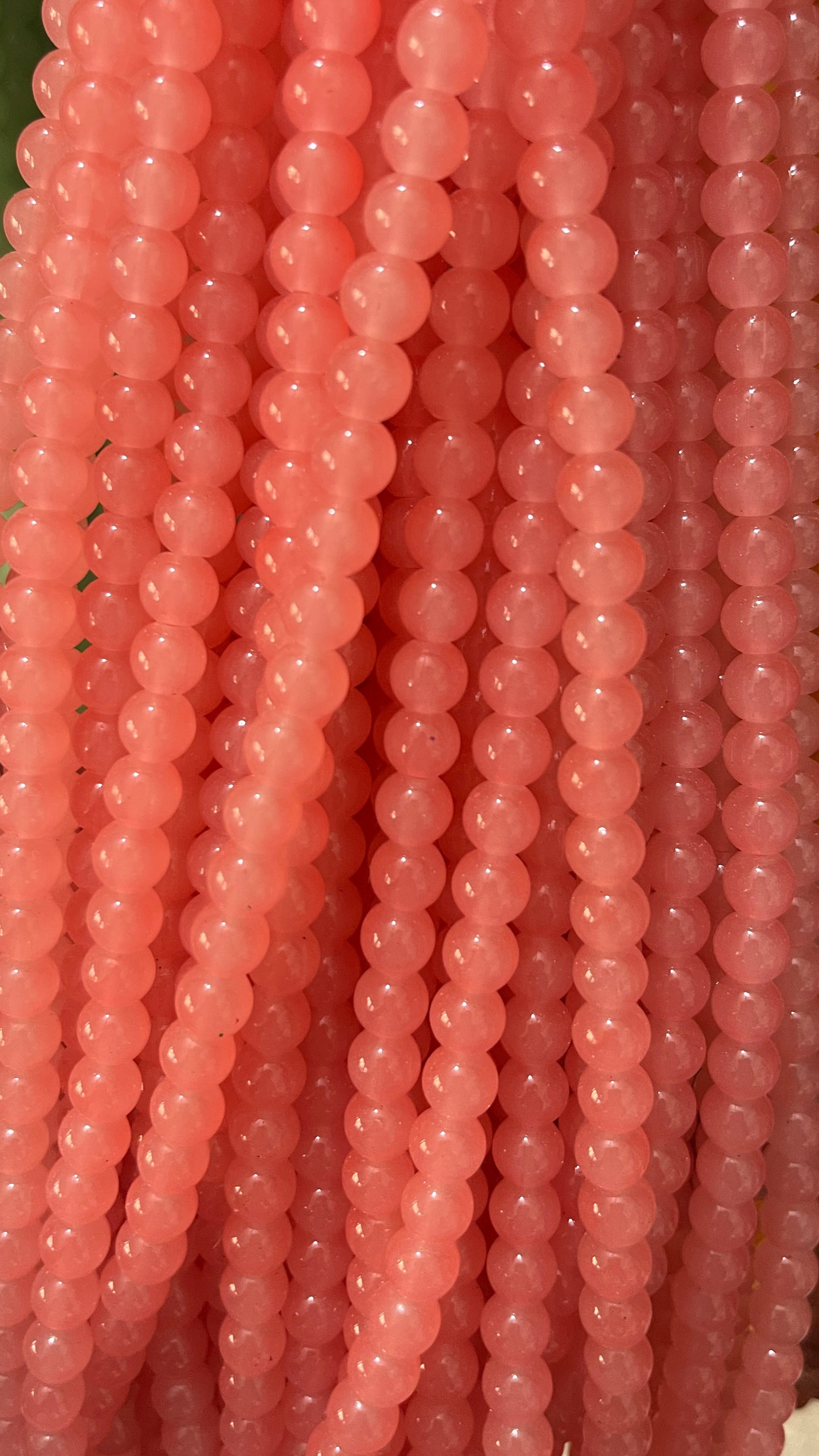 Plane glass beads 8mm