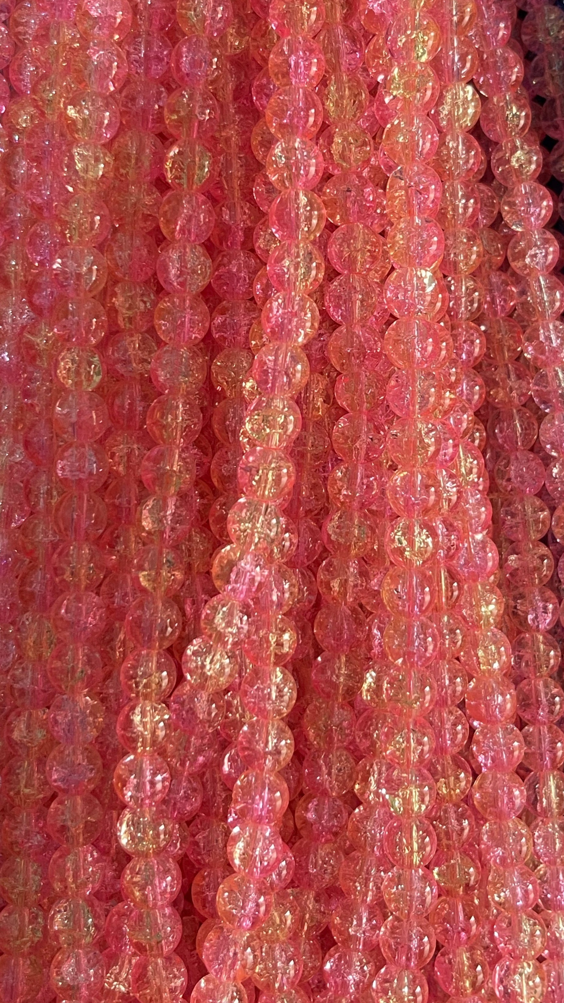 crack glass beads 8mm