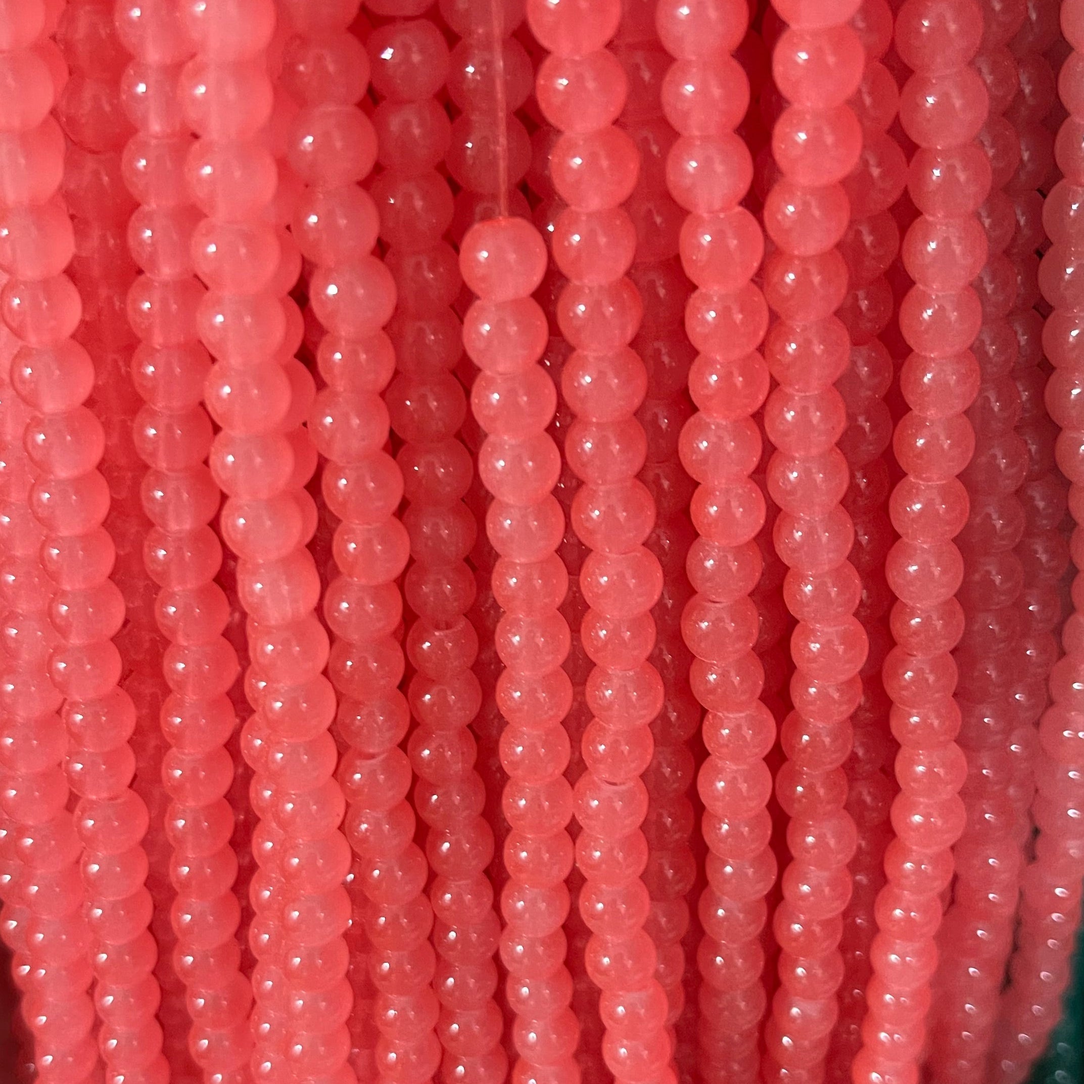 Plane glass beads 6mm