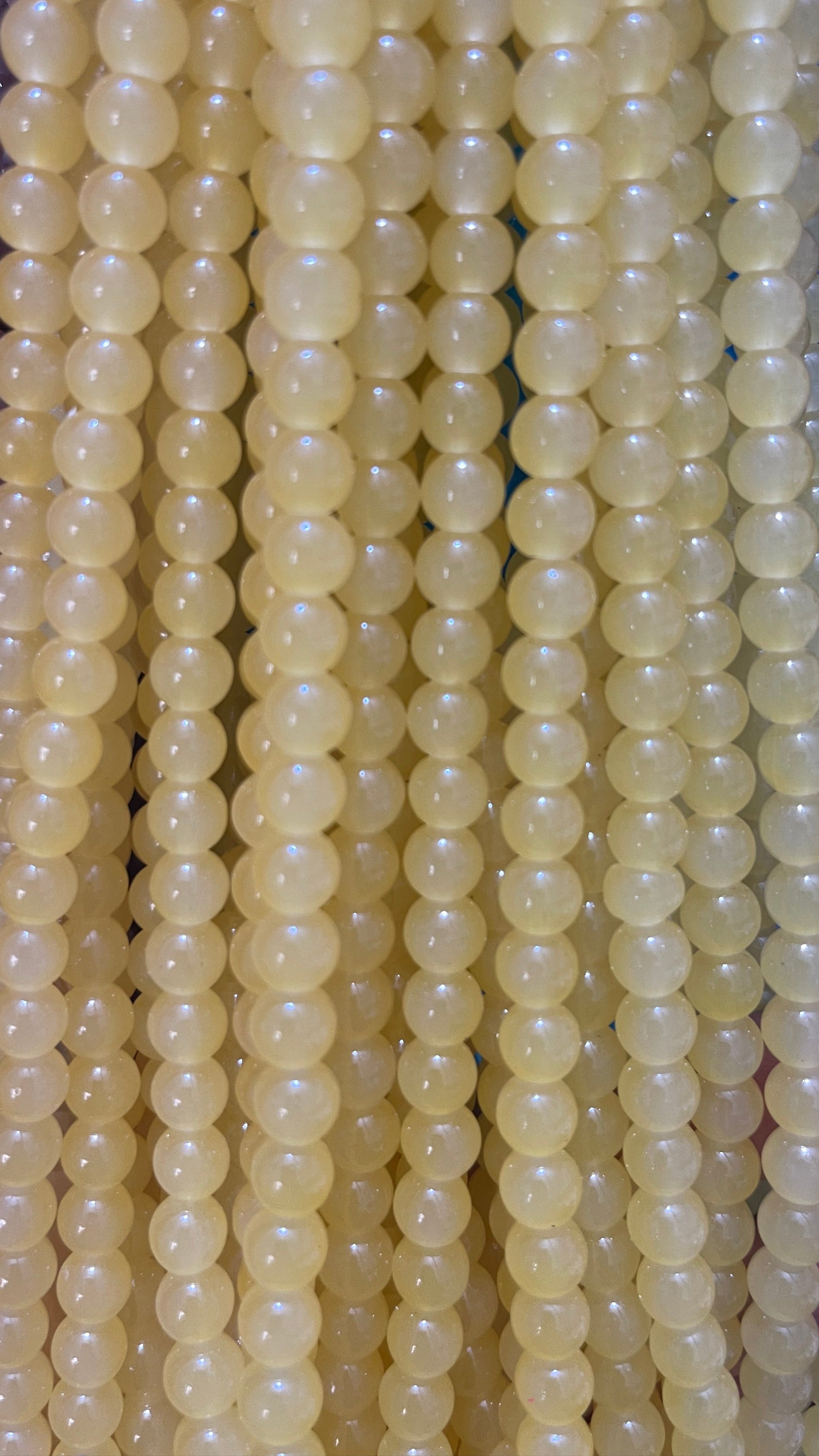 Plane glass beads 8mm