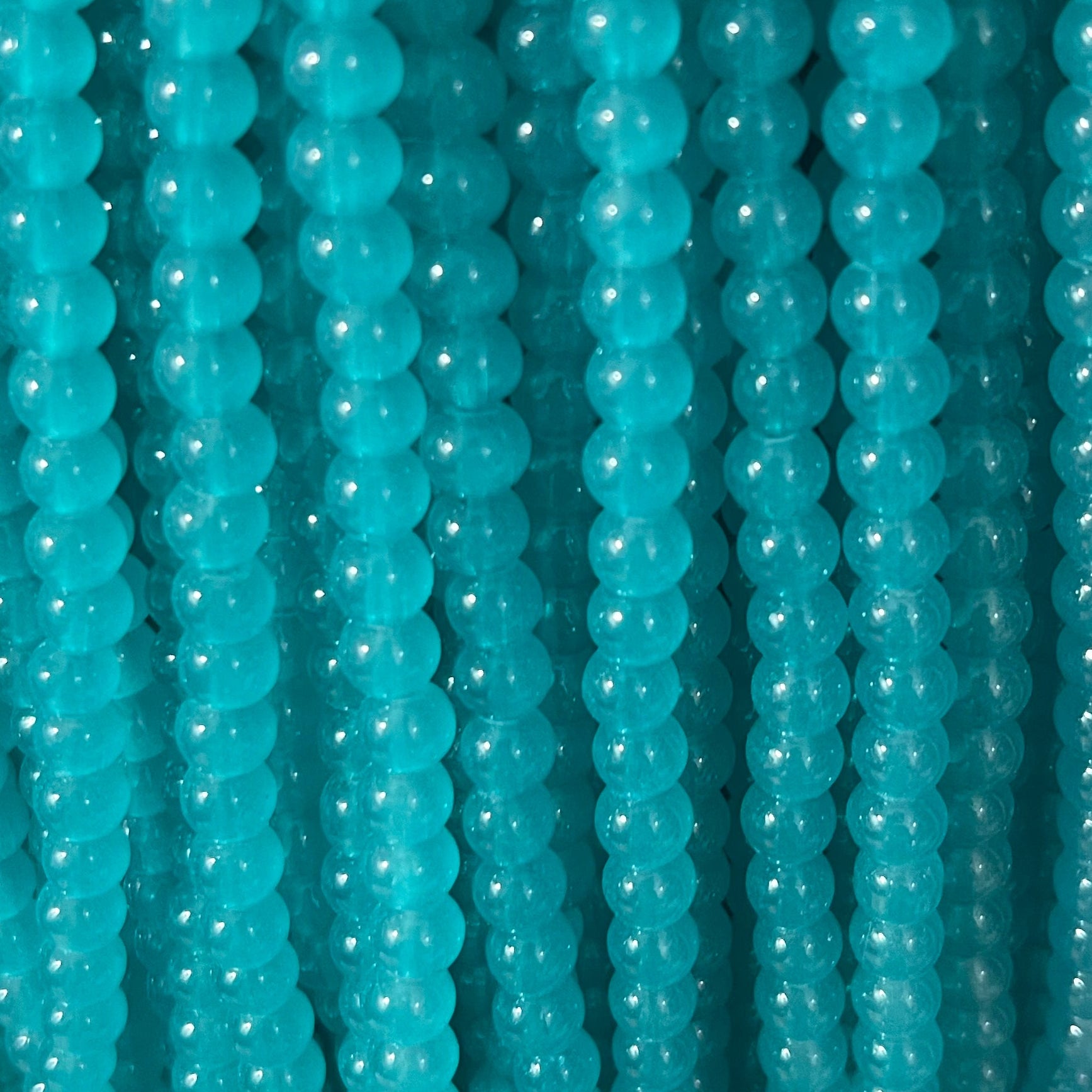 Plane glass beads 6mm