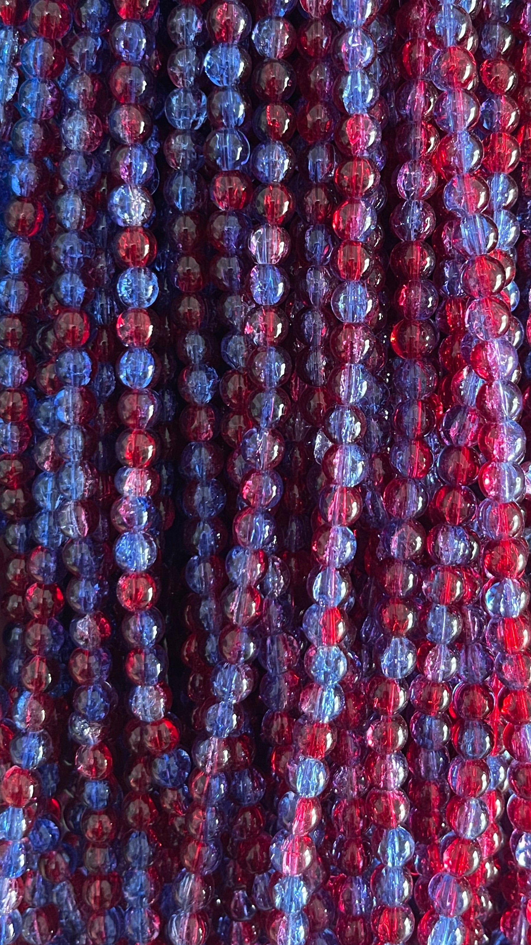crack glass beads 8mm