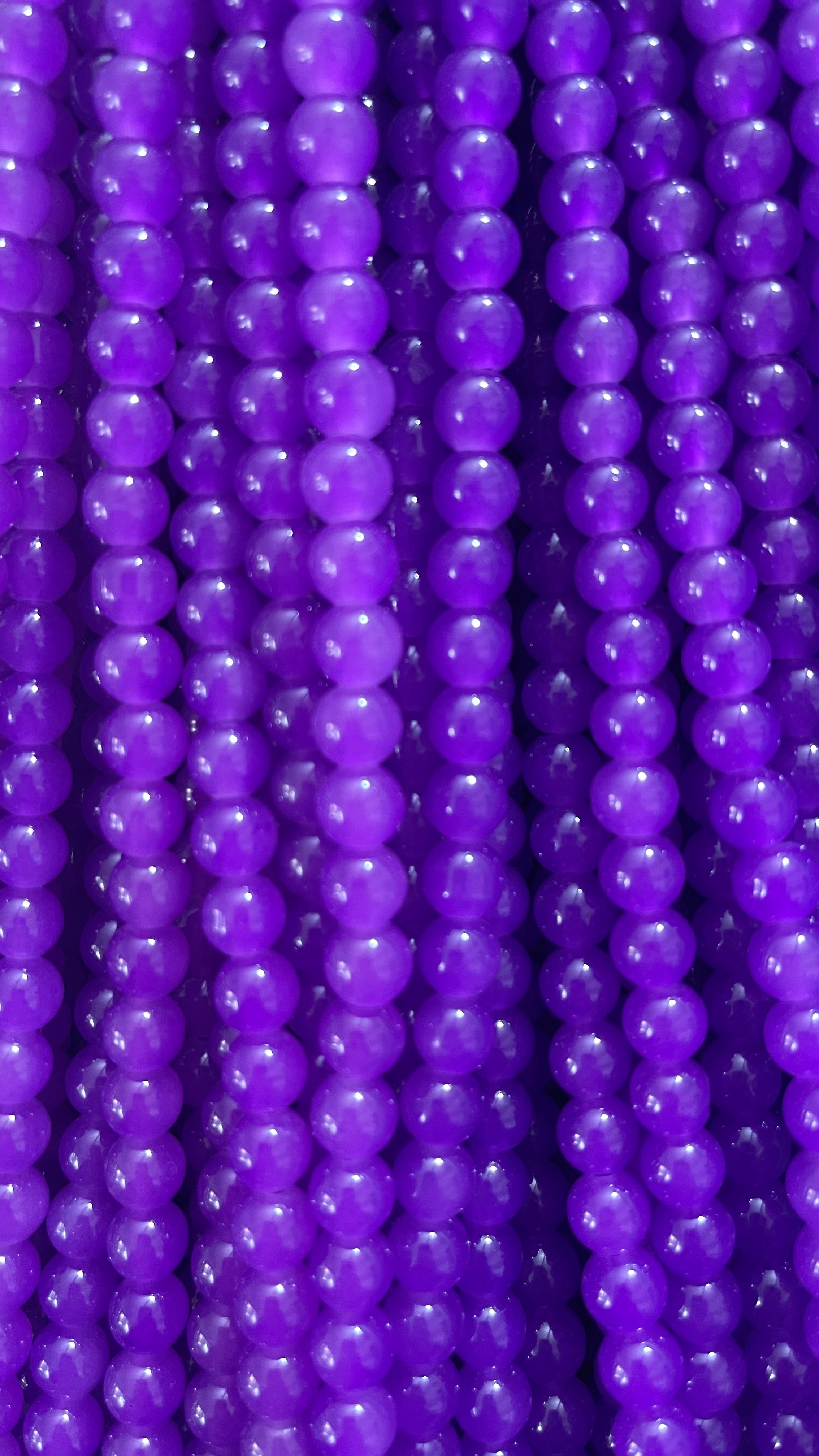 Plane glass beads 8mm