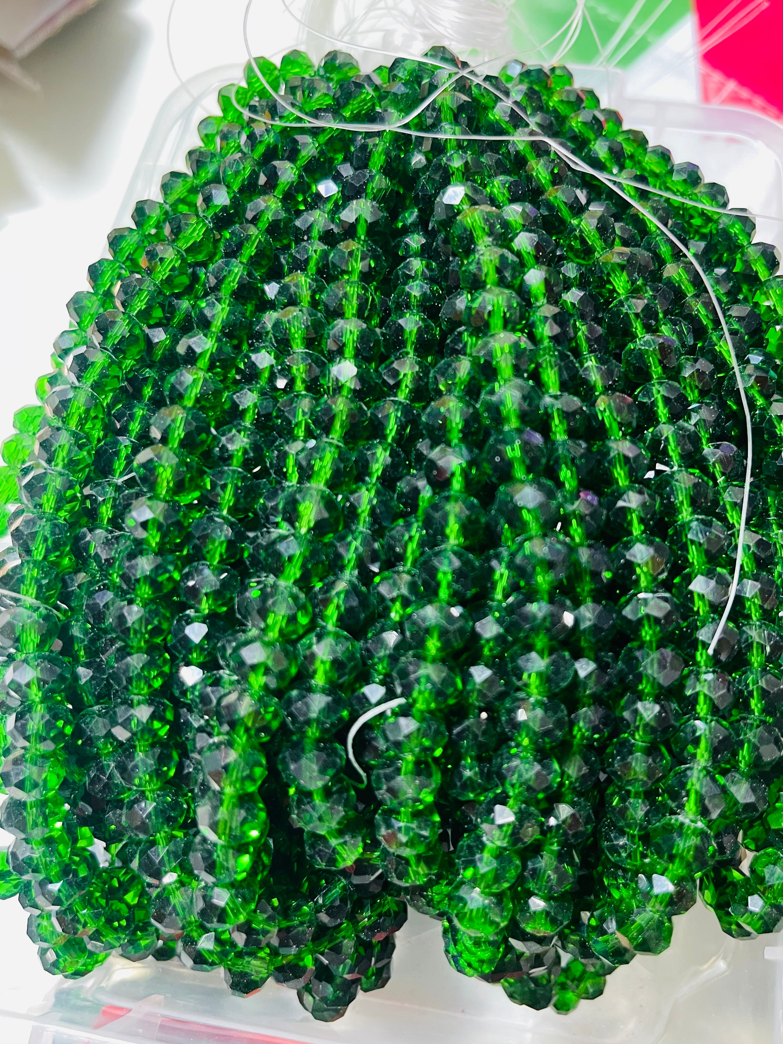 Crystal glass beads 8mm